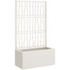 Odlingslåda med spaljé vit 80x36x140 cm PP vidaXL 80 x 36 x 140 cm – miniatyr 2