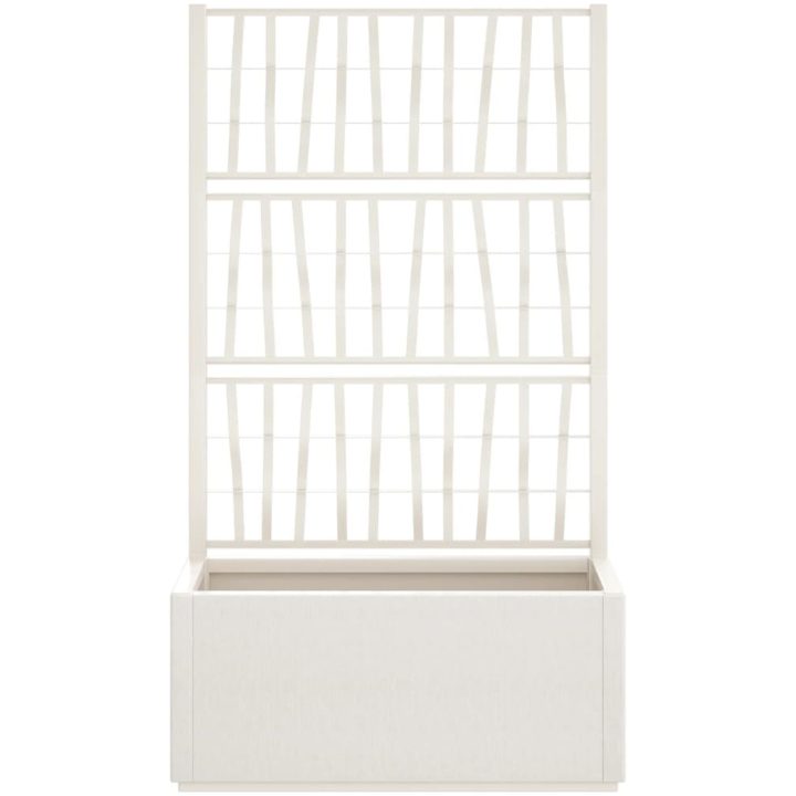Odlingslåda med spaljé vit 80x36x140 cm PP vidaXL 80 x 36 x 140 cm – bild 3