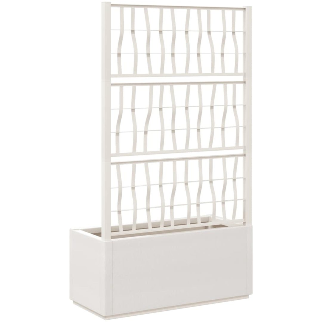 Odlingslåda med spaljé vit 80x36x140 cm PP vidaXL 80 x 36 x 140 cm – bild 5