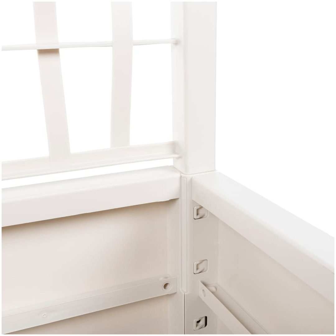 Odlingslåda med spaljé vit 80x36x140 cm PP vidaXL 80 x 36 x 140 cm – bild 6