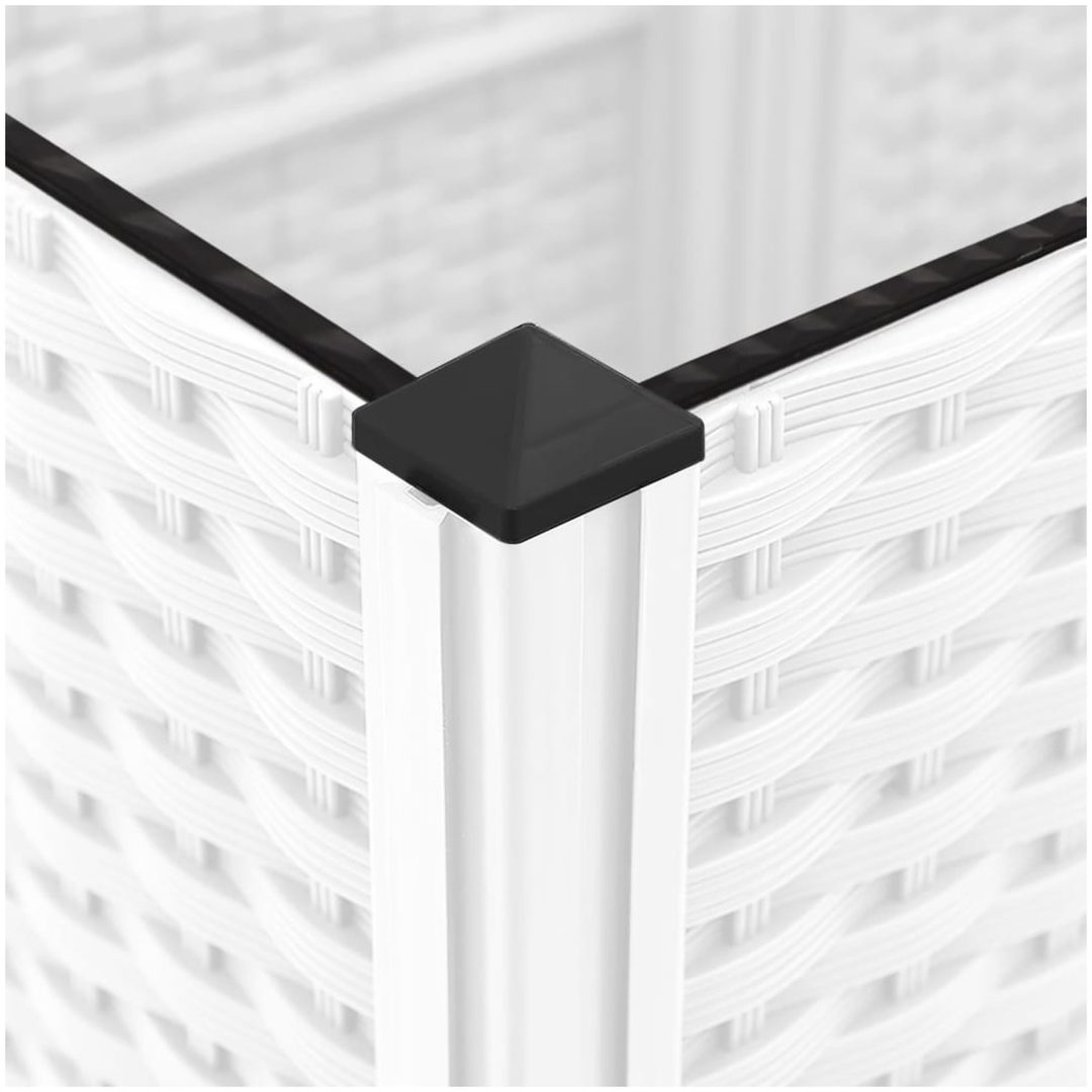 Odlingslåda med spaljé vit PP vidaXL 40 x 40 x 136 cm – bild 7
