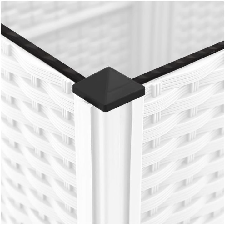 Odlingslåda med spaljé vit PP vidaXL 40 x 40 x 136 cm – bild 7