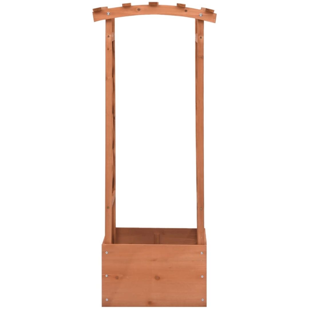 Odlingslåda med spaljébåge granträ vidaXL 49 x 39 x 117 cm – bild 2