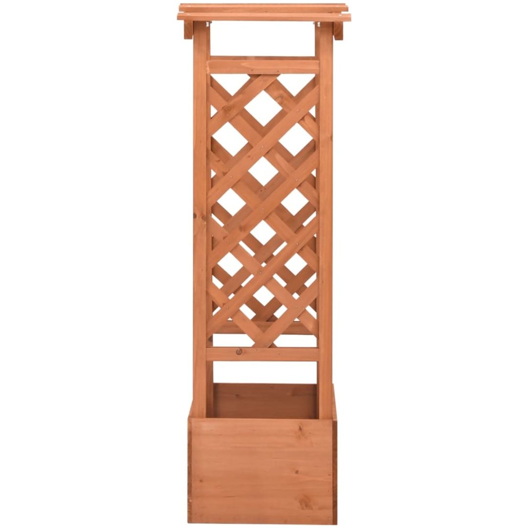 Odlingslåda med spaljébåge granträ vidaXL 49 x 39 x 117 cm – bild 3
