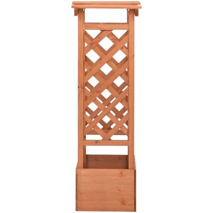 Odlingslåda med spaljébåge granträ vidaXL 49 x 39 x 117 cm – bild 3