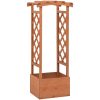 Odlingslåda med spaljébåge granträ vidaXL 49 x 39 x 117 cm – miniatyr 1