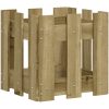 Odlingslåda med staket-design impregnerad furu vidaXL 30 x 30 x 30 cm – miniatyr 4