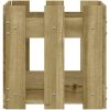 Odlingslåda med staket-design impregnerad furu vidaXL 30 x 30 x 30 cm – miniatyr 5