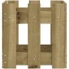 Odlingslåda med staket-design impregnerad furu vidaXL 30 x 30 x 30 cm – miniatyr 6