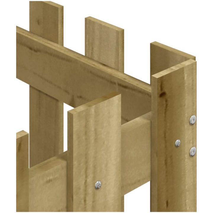 Odlingslåda med staket-design impregnerat furu vidaXL 50 x 50 x 50 cm – bild 7