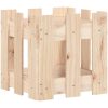 Odlingslåda med staket-design massiv furu vidaXL 30 x 30 x 30 cm – miniatyr 2