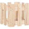 Odlingslåda med staket-design massiv furu vidaXL 30 x 30 x 30 cm – miniatyr 4
