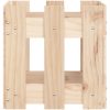 Odlingslåda med staket-design massiv furu vidaXL 30 x 30 x 30 cm – miniatyr 6