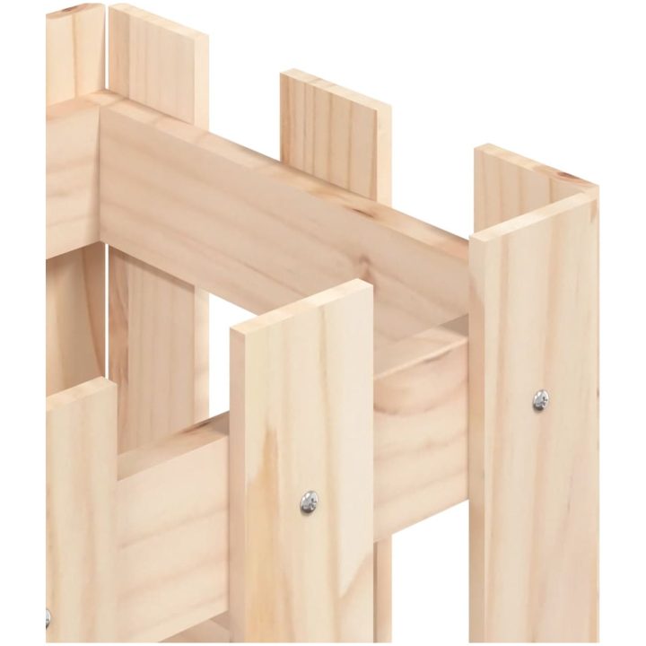 Odlingslåda med staket-design massiv furu vidaXL 30 x 30 x 30 cm – bild 7