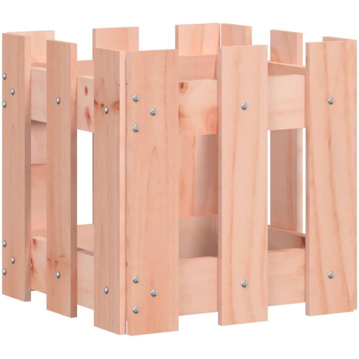 Odlingslåda med staket-design massivt douglas-trä vidaXL 30 x 30 x 30 cm – bild 2