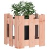 Odlingslåda med staket-design massivt douglas-trä vidaXL 30 x 30 x 30 cm – miniatyr 3