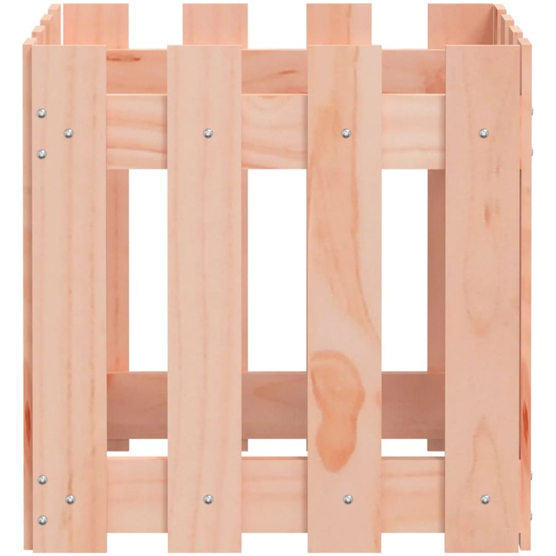 Odlingslåda med staket-design massivt douglasträ vidaXL 40 x 40 x 40 cm – bild 6