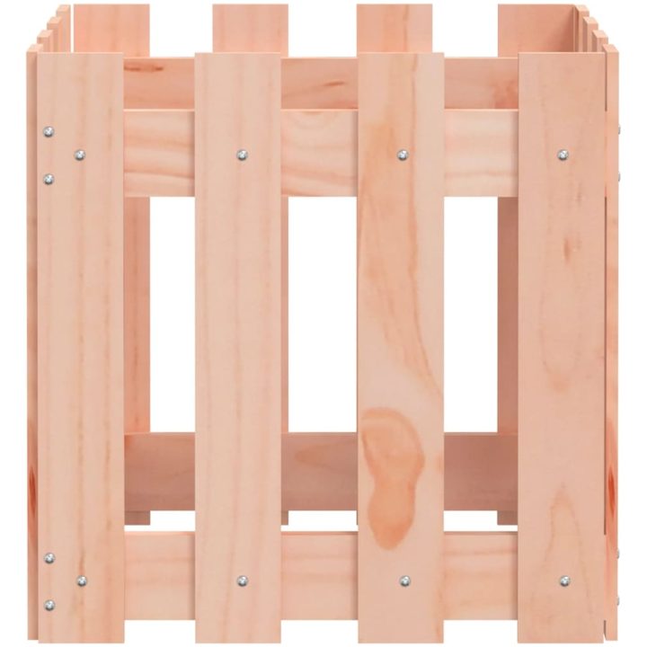 Odlingslåda med staket-design massivt douglasträ vidaXL 40 x 40 x 40 cm – bild 6