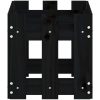 Odlingslåda med staket-design svart massiv furu vidaXL 60 x 30 x 30 cm – miniatyr 6
