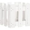 Odlingslåda med staket-design vit massiv furu vidaXL 30 x 30 x 30 cm – miniatyr 4