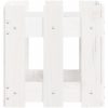 Odlingslåda med staket-design vit massiv furu vidaXL 30 x 30 x 30 cm – miniatyr 6