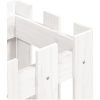 Odlingslåda med staket-design vit massiv furu vidaXL 30 x 30 x 30 cm – miniatyr 7