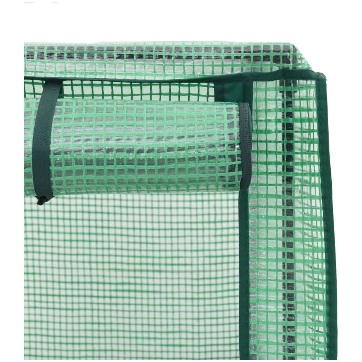Odlingslåda med växthusöverdrag hjul rottinglook 80x50x182 cm vidaXL – bild 7