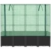 Odlingslåda med växthusöverdrag rottinglook 160x40x153 cm vidaXL – miniatyr 4