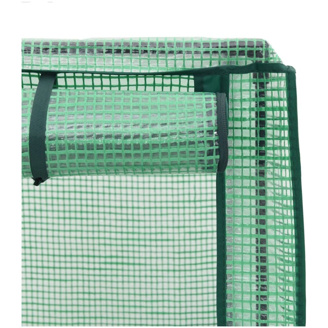 Odlingslåda med växthusöverdrag rottinglook 160x40x153 cm vidaXL – bild 7
