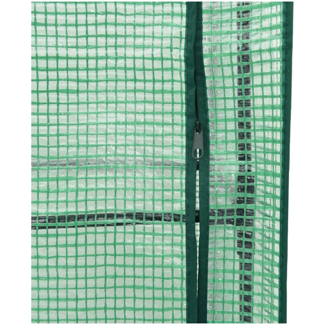 Odlingslåda med växthusöverdrag rottinglook vidaXL 40 x 40 x 140 cm – bild 8