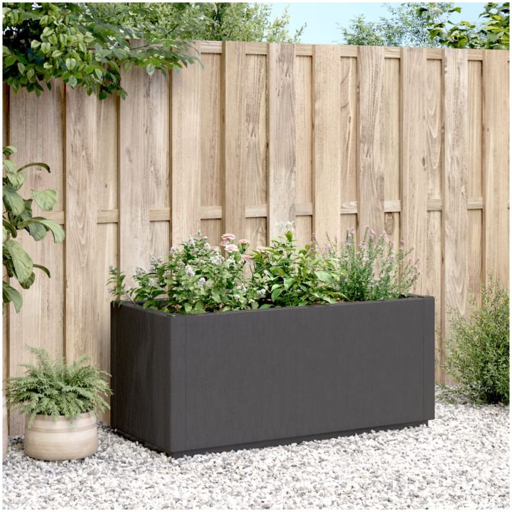 Odlingslåda mörkgrå 80x36x35 cm PP vidaXL 80 x 36 x 35 cm – bild 3