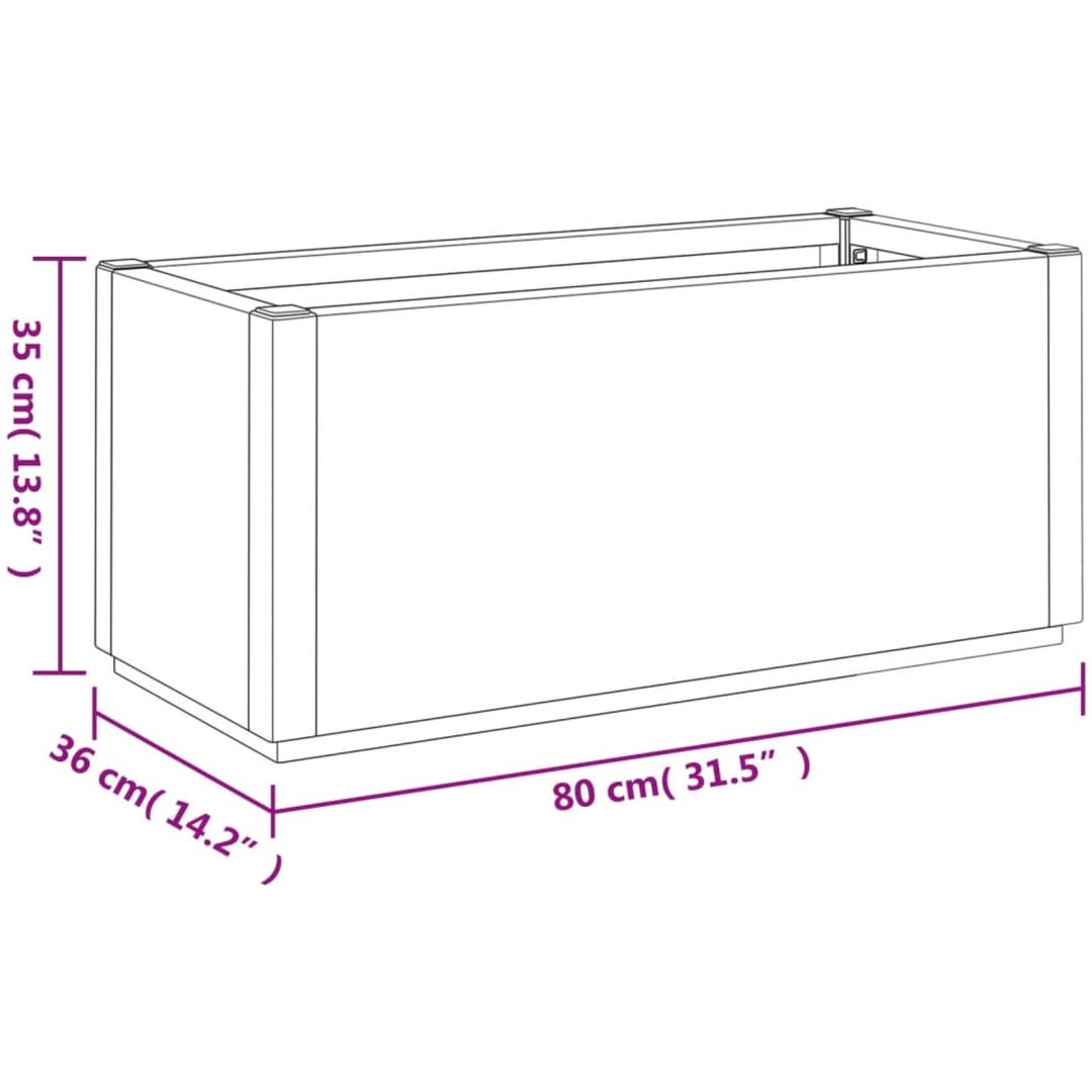 Odlingslåda mörkgrå 80x36x35 cm PP vidaXL 80 x 36 x 35 cm – bild 10