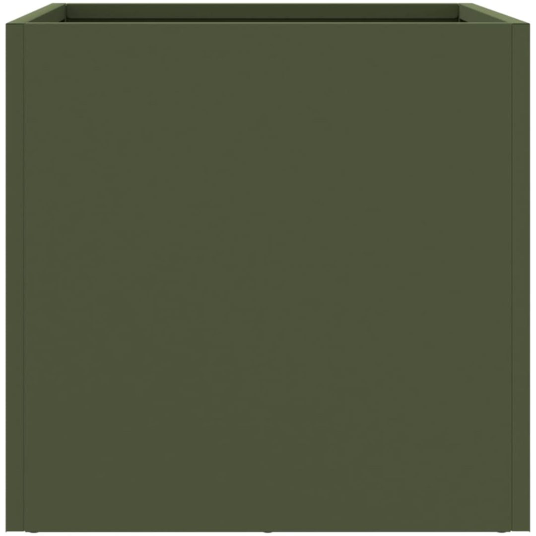 Odlingslåda olivgrön kallvalsat stål vidaXL 32 x 30 x 29 cm – bild 6