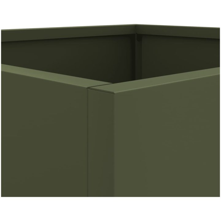 Odlingslåda olivgrön kallvalsat stål vidaXL 32 x 30 x 29 cm – bild 9