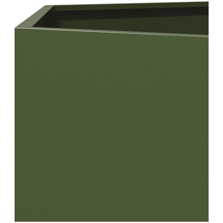 Odlingslåda olivgrön sexkantig stål vidaXL 46 x 40 x 45 cm – bild 7