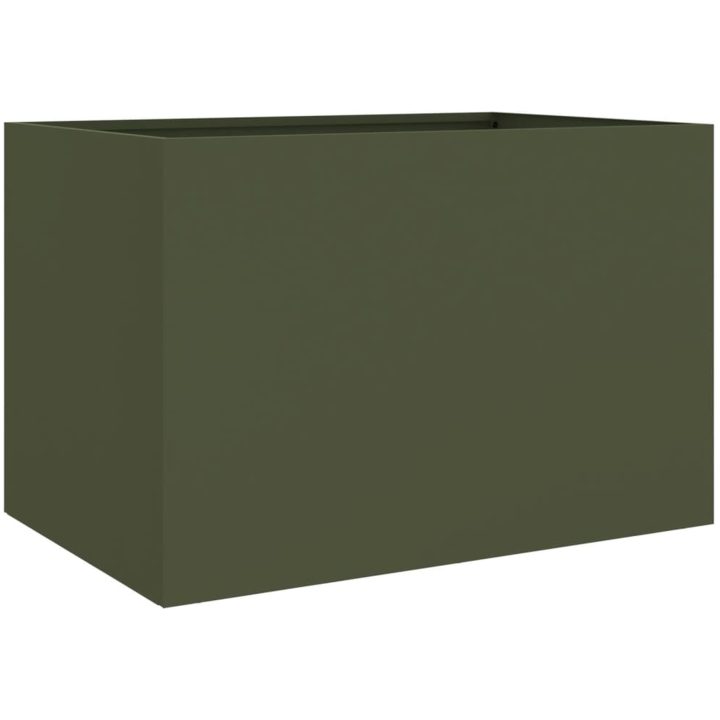 Odlingslåda olivgrön stål vidaXL 62 x 47 x 46 cm – bild 2