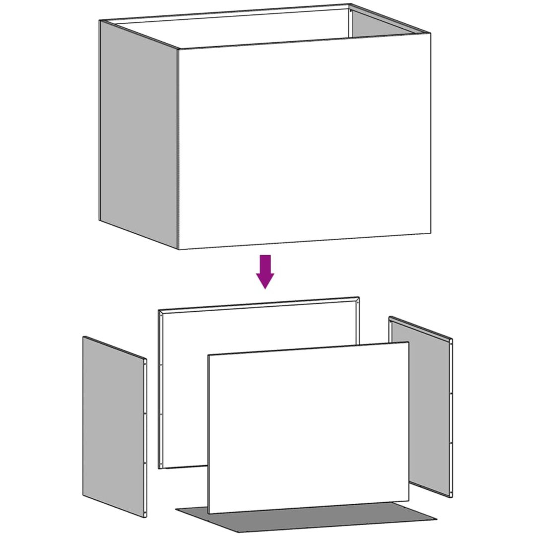 Odlingslåda olivgrön stål vidaXL 62 x 47 x 46 cm – bild 11