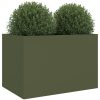 Odlingslåda olivgrön stål vidaXL 62 x 47 x 46 cm – miniatyr 4