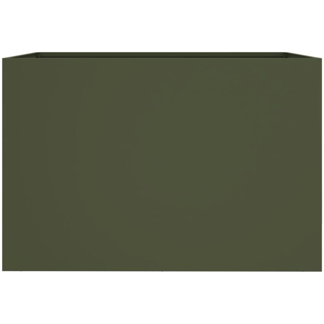 Odlingslåda olivgrön stål vidaXL 62 x 47 x 46 cm – bild 5