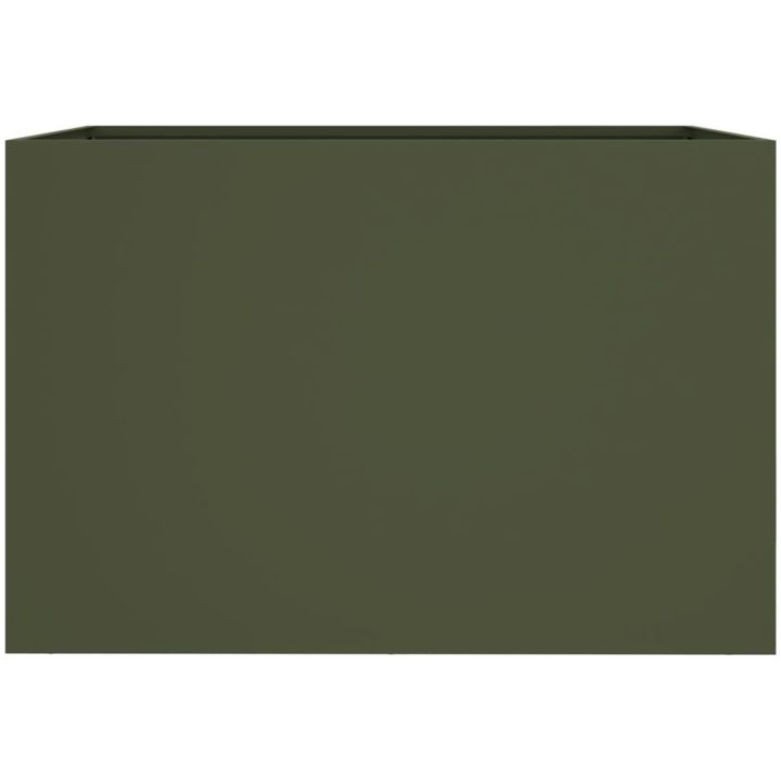 Odlingslåda olivgrön stål vidaXL 62 x 47 x 46 cm – bild 5