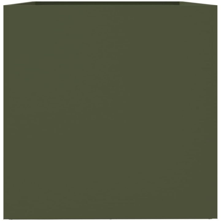 Odlingslåda olivgrön stål vidaXL 62 x 47 x 46 cm – bild 6