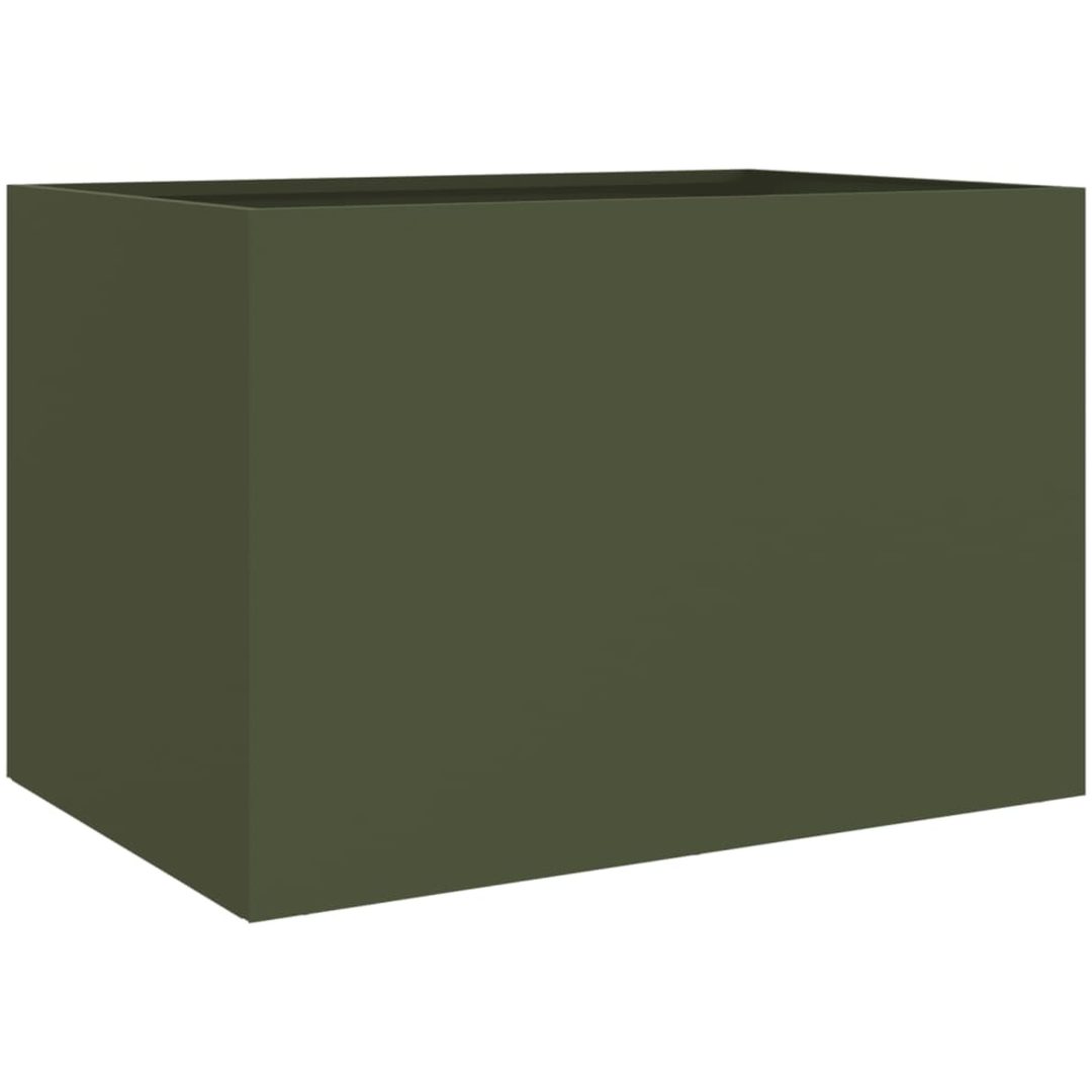Odlingslåda olivgrön stål vidaXL 62 x 47 x 46 cm – bild 7