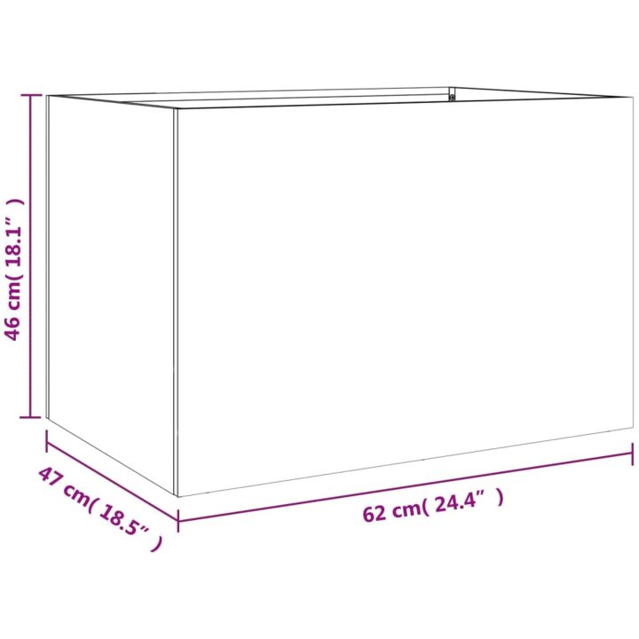 Odlingslåda olivgrön stål vidaXL 62 x 47 x 46 cm – bild 10