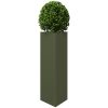 Odlingslåda olivgrön triangulär stål vidaXL 30 x 26 x 75 cm – miniatyr 3