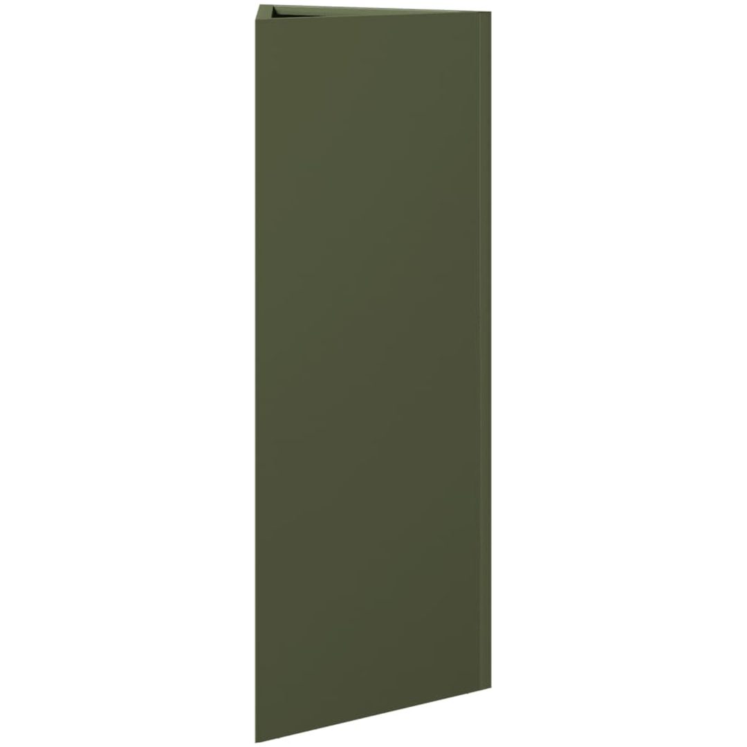 Odlingslåda olivgrön triangulär stål vidaXL 30 x 26 x 75 cm – bild 4