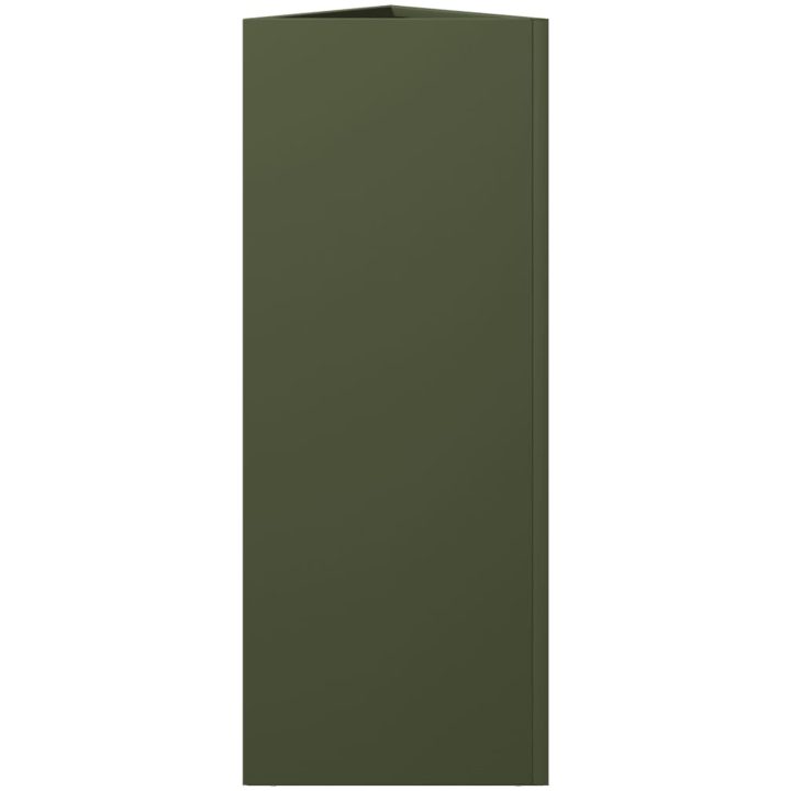 Odlingslåda olivgrön triangulär stål vidaXL 30 x 26 x 75 cm – bild 5
