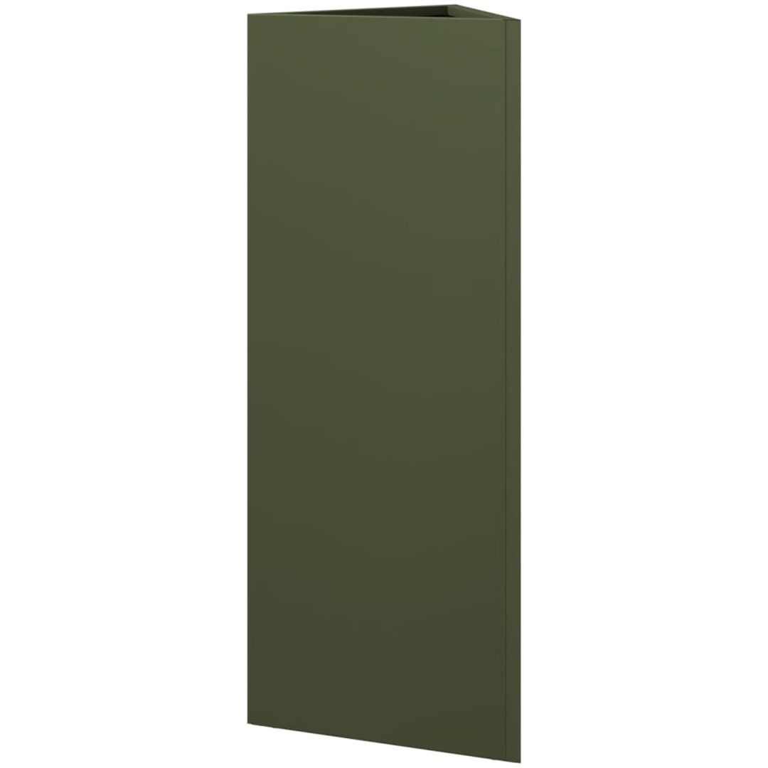 Odlingslåda olivgrön triangulär stål vidaXL 30 x 26 x 75 cm – bild 6