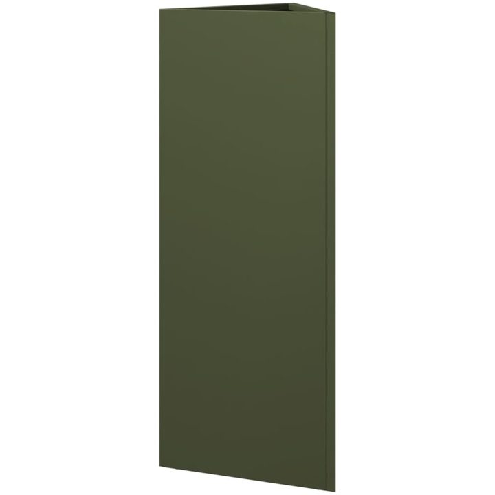 Odlingslåda olivgrön triangulär stål vidaXL 30 x 26 x 75 cm – bild 6