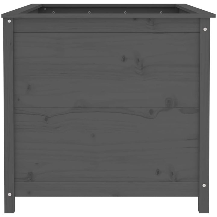 Odlingslåda på ben grå massiv furu vidaXL 119.5 x 82.5 x 78 cm – bild 4