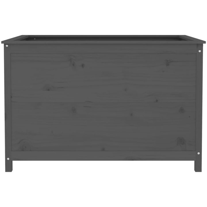 Odlingslåda på ben grå massiv furu vidaXL 119.5 x 82.5 x 78 cm – bild 5